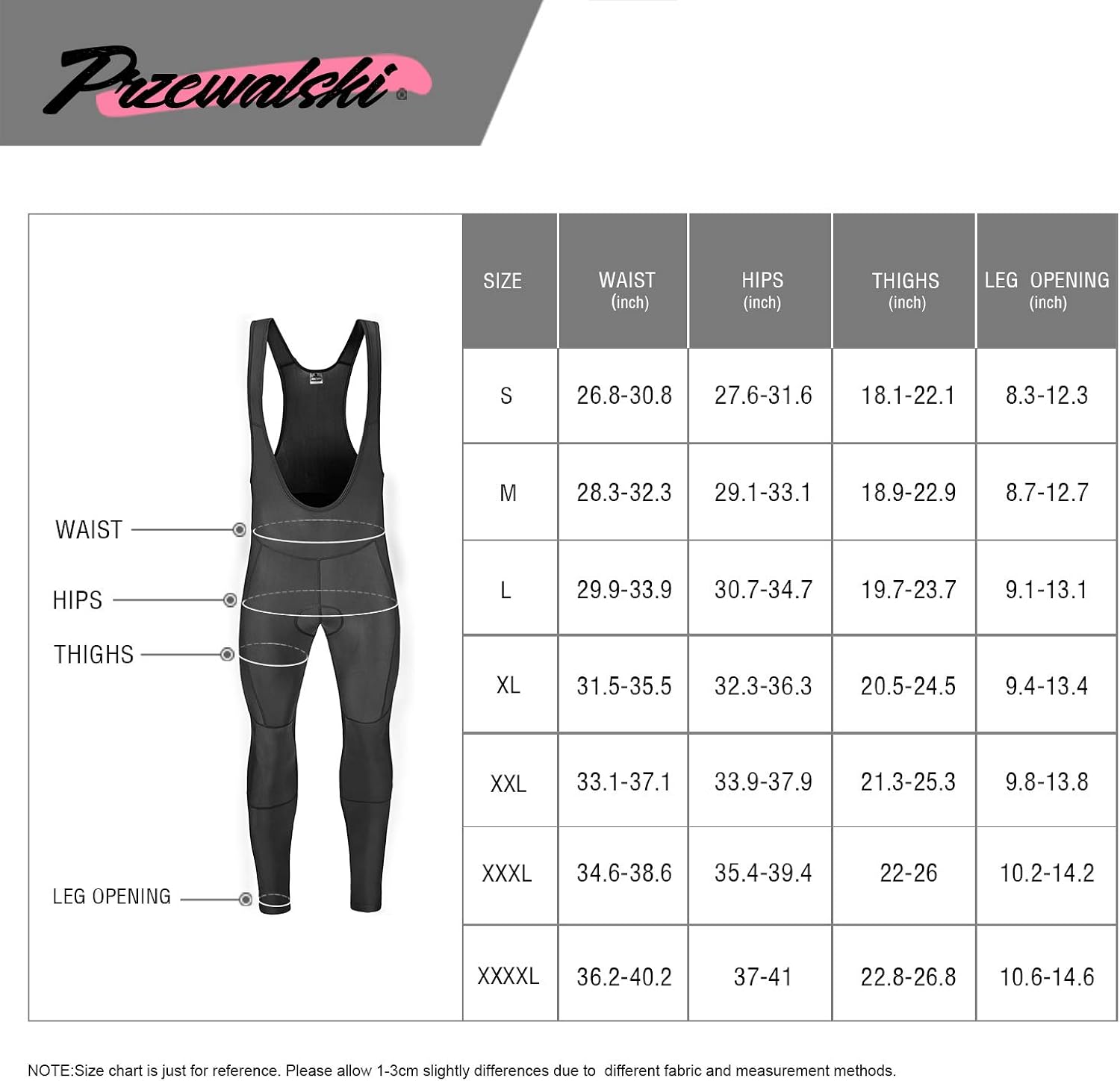 Przewalski Men's Cycling Bib Pants 4D Padded Cycling Bike Tights Compression Bicycle Leggings, Classic Series: Clothing