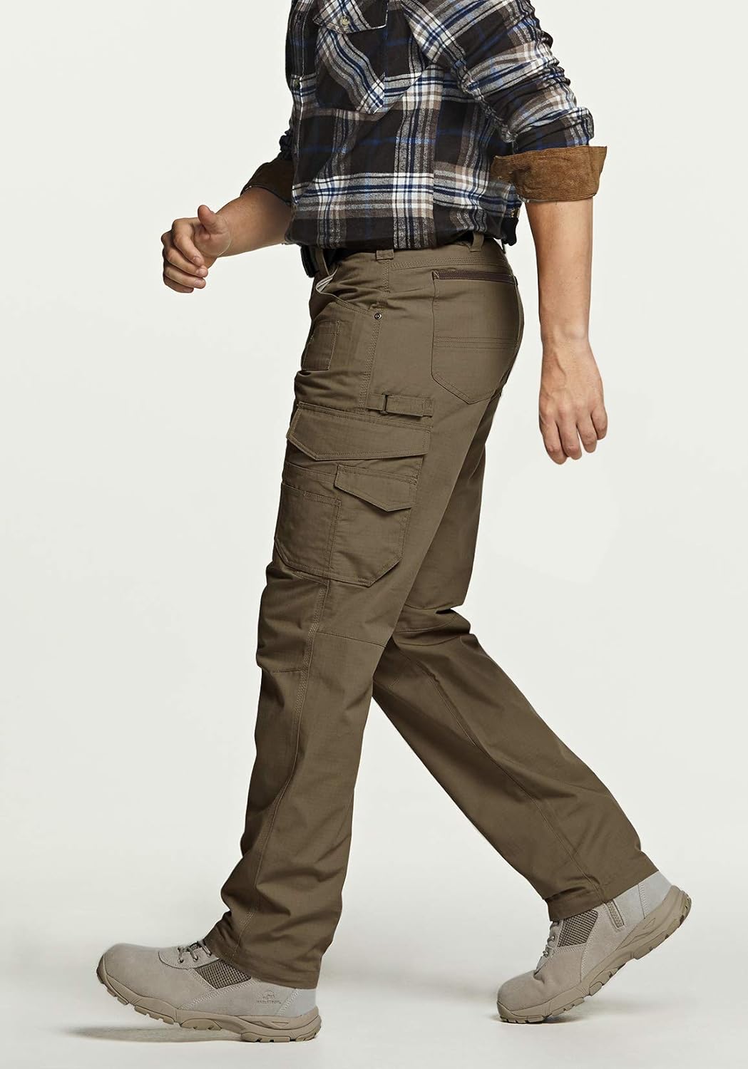 CQR Men's Ripstop Work Pants, Water Repellent Tactical Pants, Outdoor Utility Operator EDC Straight/Cargo Pants: Clothing