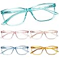 SIGVAN Ladies Reading Glasses Blue Light Blocking Spring Hinge Fashion Pattern Print Eyeglasses for Women