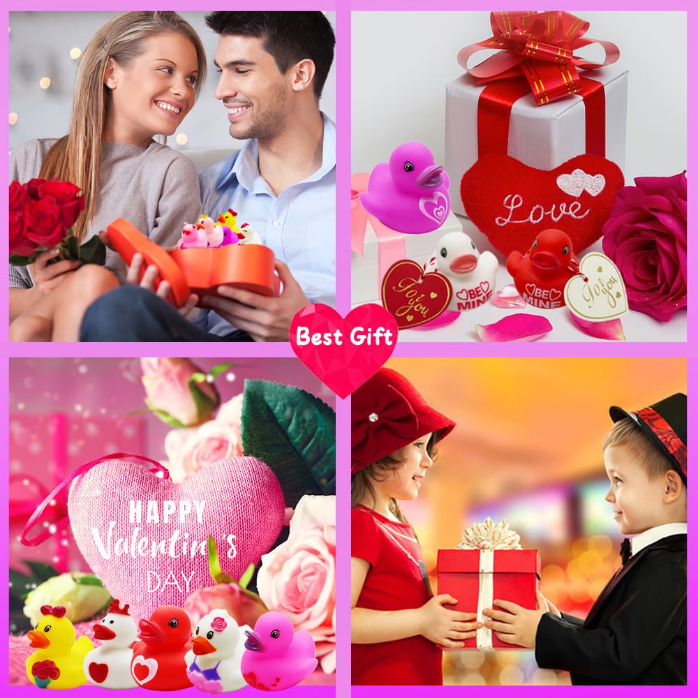 Valentines Day Party Favors 20 Set Rubber Ducks Bath Toys Assorted ...