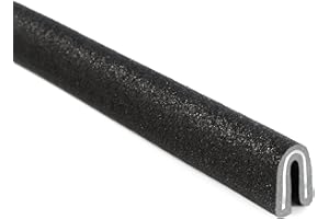 TRIM-LOK Rubber-Lok Fits 1/16” Edge, 19/32” Leg Length, 25’ Length, Black, Sand Texture – Flexible PVC/Aluminum Edge Trim for a Secure Grip – Protect Sharp/Rough Surfaces, Easy Install