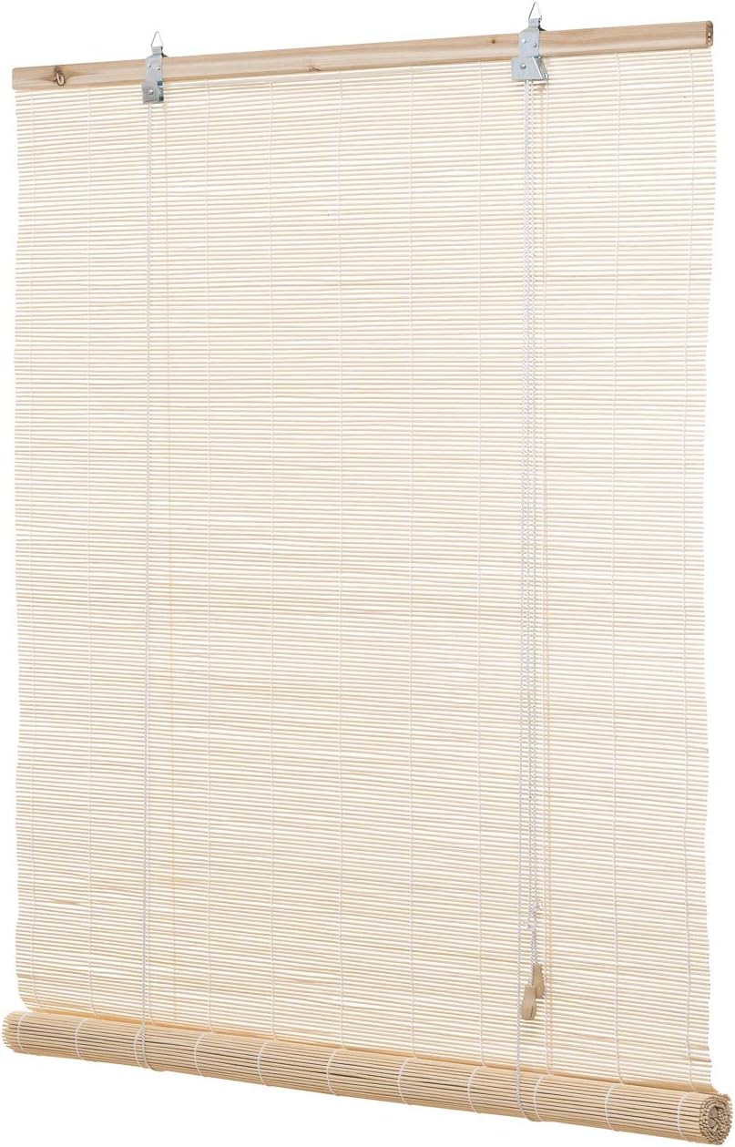 Ventanara® Bamboo Roller Blind Including Mounting Material, Bamboo, natural, 110 x 220 cm