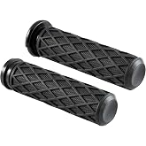 Black Anodized Diamond Grips - Cable by Arlen Ness