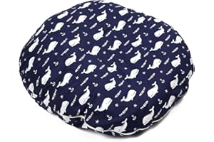 EFELIM Nest Pillow with Cotton Cover, Cartoon Lounger Pillow Portable Lightweight Lounger Floor Seat for Home Travel (Blue)
