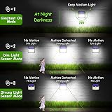 CLAONER 128LED Solar Motion Sensor Security Lights 4 Pack IP65 3 Modes view 4