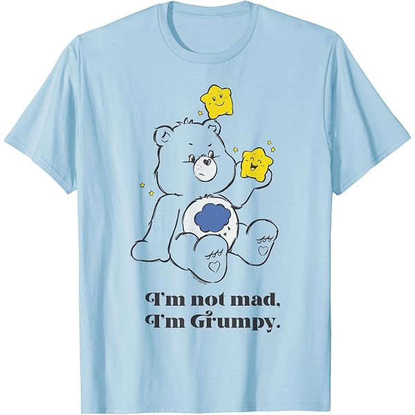 T-shirt Humoristique 'I'm Not Grumpy' - Couleur Beige, Tailles S à 3XL, Coton Doux