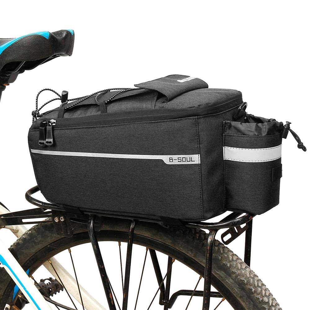 Lixada bicycle cooler baggage carrier for Warm or Cold Items, Bicycle Seat Multifunctional Insulated Storage Cooler Bag, Shoulder Bag, 29 * 16 * 17cm (Black)