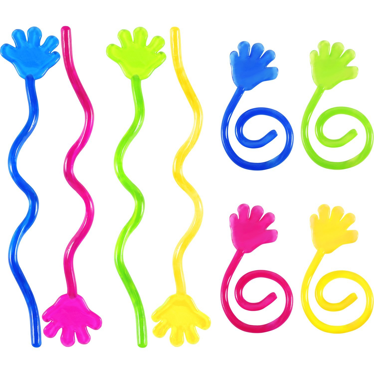 Boao 36 Pieces Multi Colors Vinyl Mini Sticky Hands Toys for Children Party Favors (S Size)