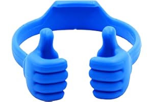 Honsky Thumbs-up Cell Phone Stand Holder,Tablet Stand Cradle for Desk Desktop Smartphone Cellphone Mobile Phone,Tablets - Universal, Adjustable Flexible,Blue