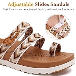 KuaiLu Womens Slides Sandals with Plantar Fasciitis