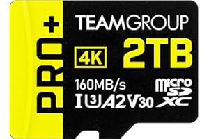 TEAMGROUP A2 Pro Plus Card 2TB Micro SDXC UHS-I U3 A2 V30, R/W up to 160/110 MB/s for Nintendo-Switch, Steam Deck, Gaming Dev