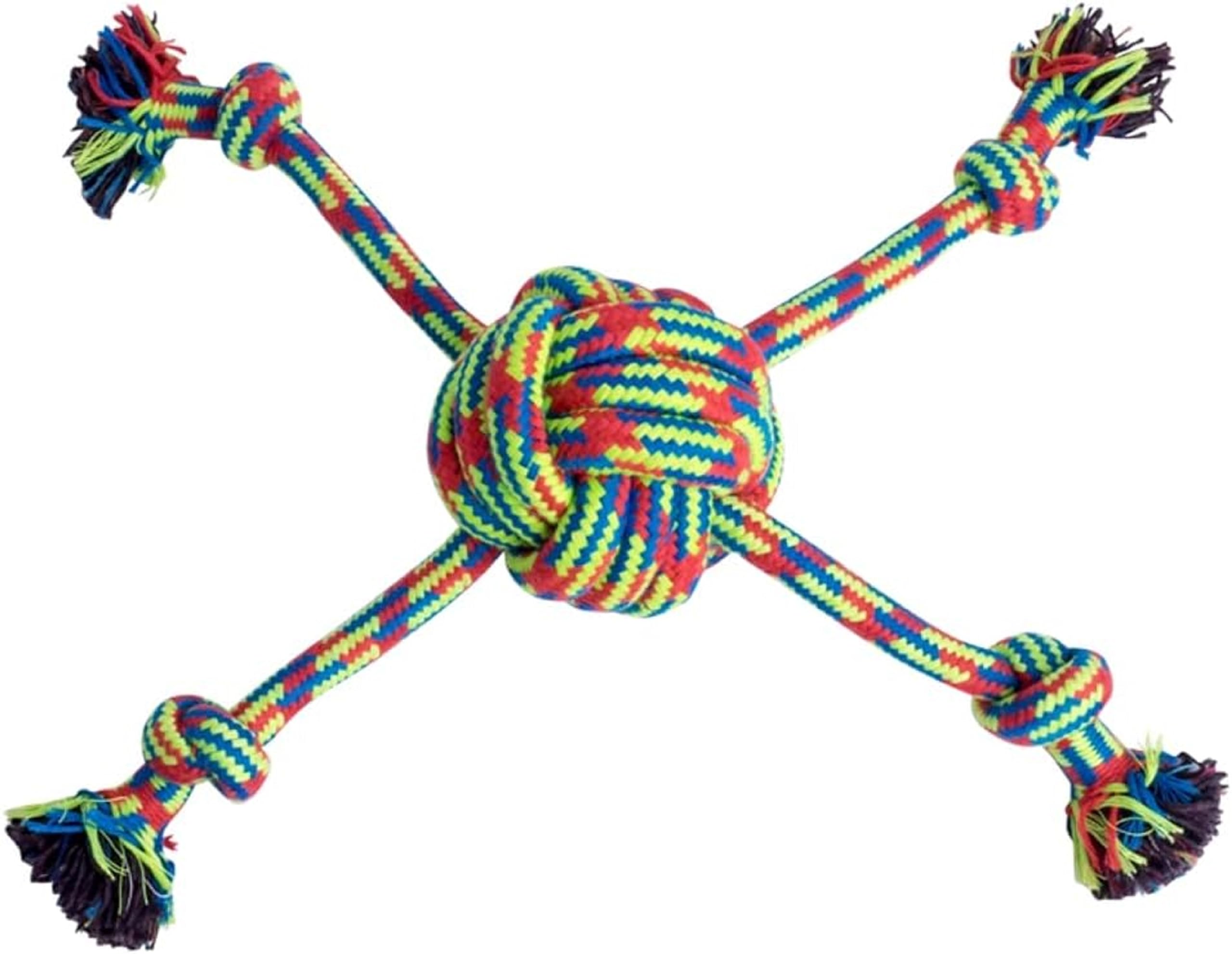 Petface Toyz Quad Woven Rope Ball Dog Toy