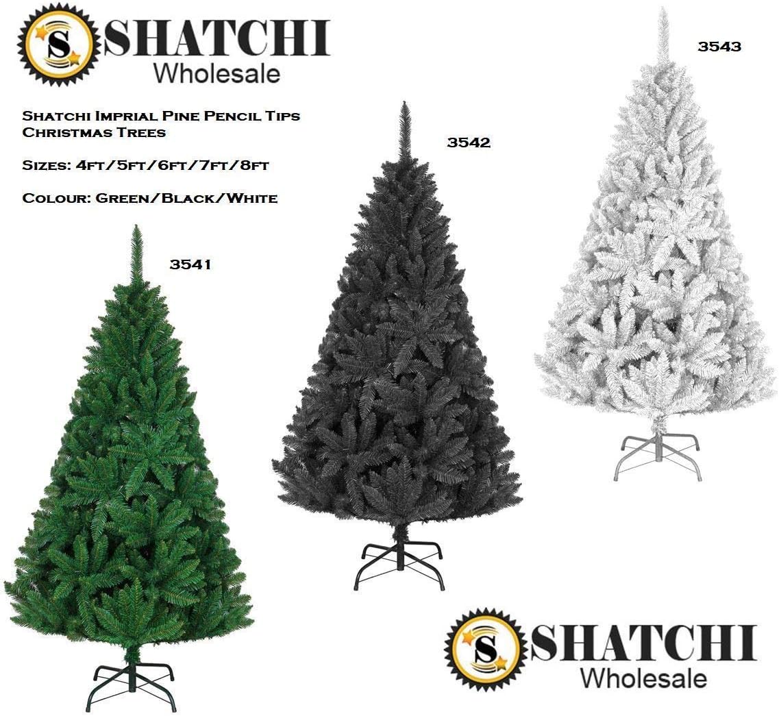 4ft/1.2m Black Bushy Imperial Pine Artificial Deluxe Christmas Tree Hinged Branches 308 Pencil Point Tips with Metal Stand Xmas Home Decorations - Image 3