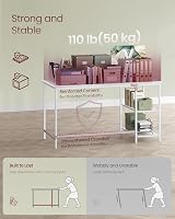 VASAGLE Computer Desk 140x60x76 cm Maple White LWD055W01 view 5