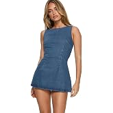 Princess Polly Womens Ainsleigh Shift Denim Playsuit
