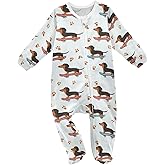 Dussdil Baby One-Piece Footies Newborn Rompers Pajamas Cotton Footed Pjs for Sleep Play Boys Girls