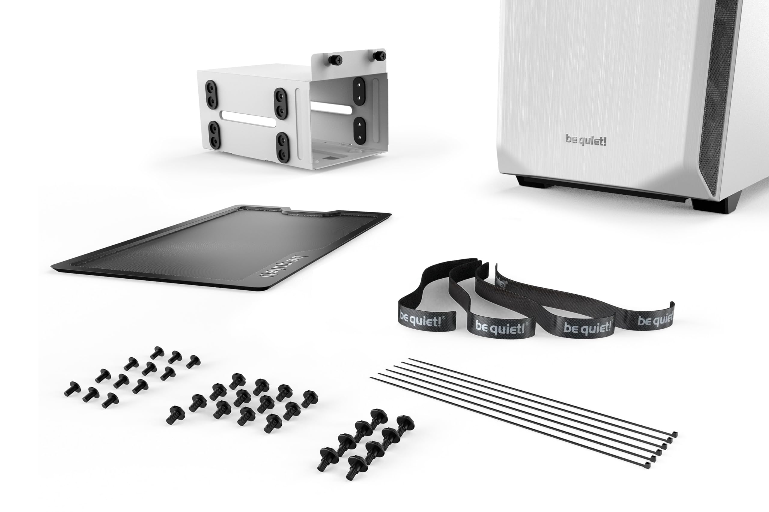 be quiet! Pure Base 500 ATX Midi Tower PC case | Tempered Glass Window | Two Pre-Installed Silent Wings Fans | White | BGW35
