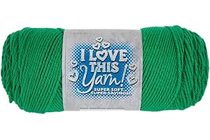 HOBBY LOBBY I Love This Yarn 4 - Medium Yarn for Crocheting & Knitting – Soft Yarn Skein – 355 Yards of Acrylic Yarn for Crocheting Blankets, Hats, & More – Craft Supplies for Handcrafting Accessories, Jelly Bean