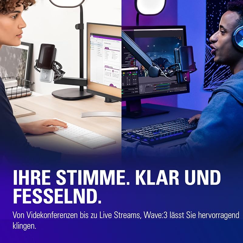 Wave:3 Weiß, USB-Kondensatormikrofon