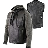 Milwaukee Leather Men's Club Style Premium Leather Motorcycle Riders Vest - 2X-Large