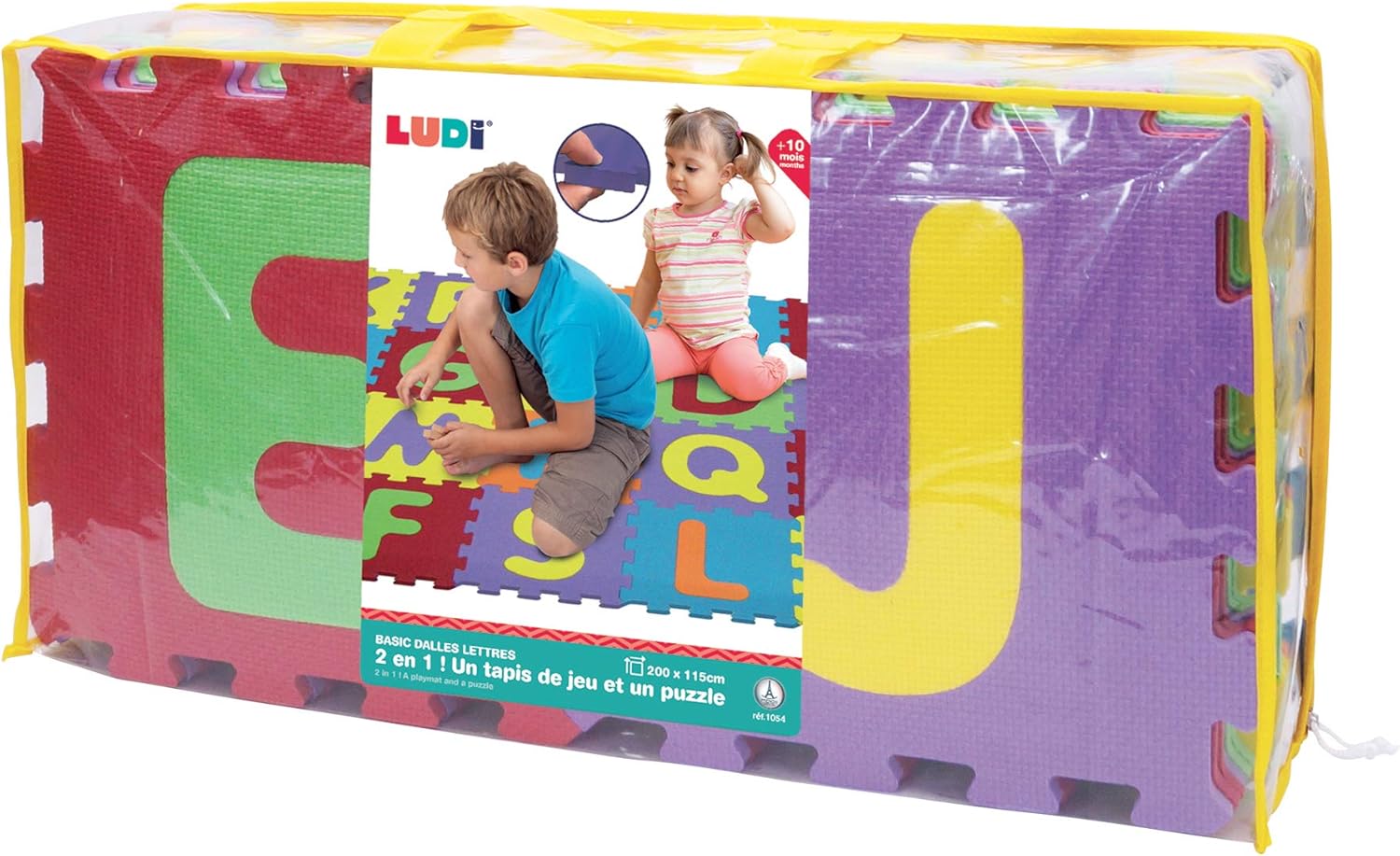 Mant Vn Puzzles Jeux Et Jouets Des 10 Mois Ludi Lot De 26 Dalles En Mousse Multicolores Et 26 Elements Pour Apprendre A Lire Tapis De Sol Epais Et Jouet Educatif 1054 Puzzle