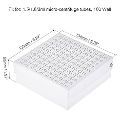 uxcell Centrifuge Tube Freezer Storage Box 100-Well
