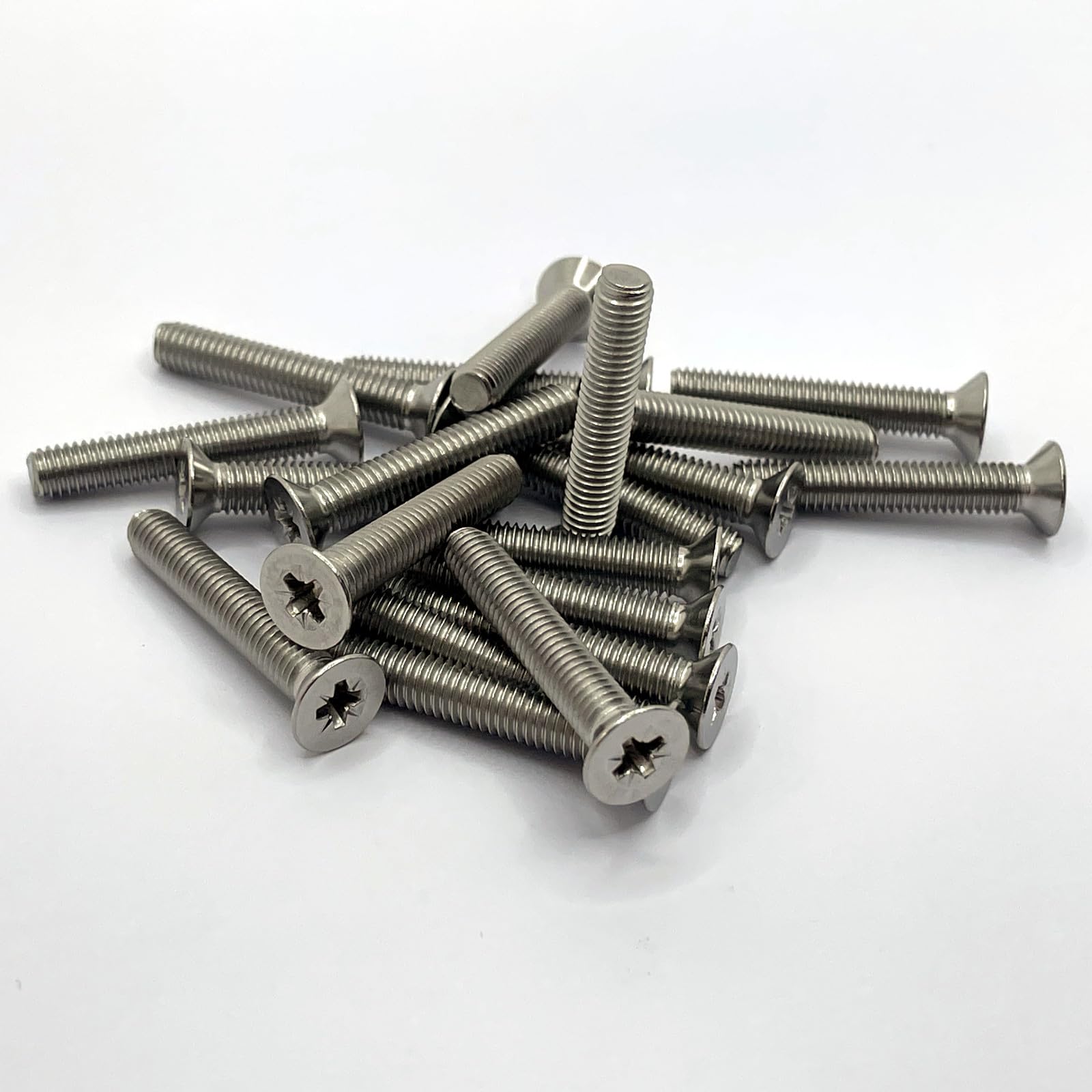 M5 x 30mm Countersunk Machine Screw DIN965 - A4 (316) Stainless Steel (Pack of 20)