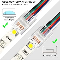Flutesan 20 Pcs 5 Pin 12 mm LED Strip Connector RGB