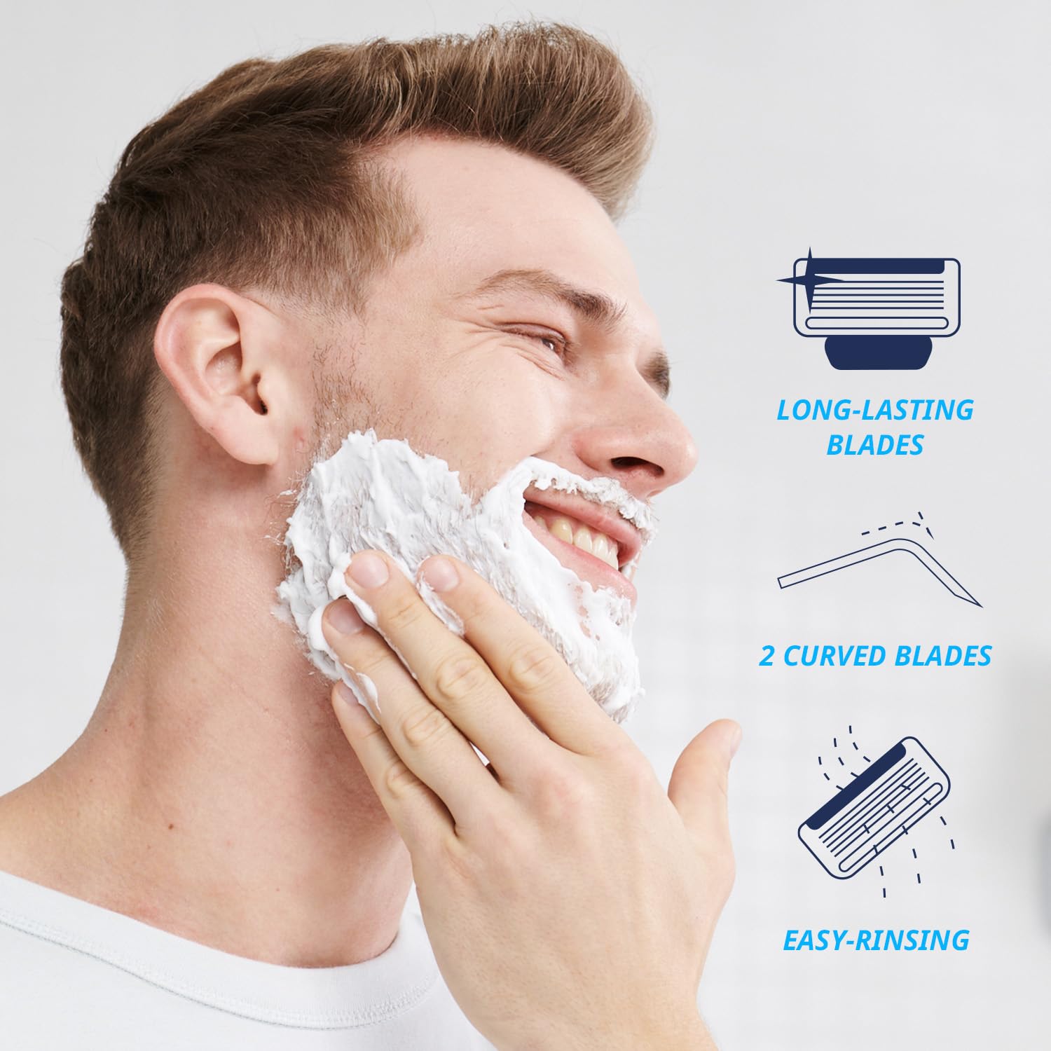 Flow Razor Mua Pace 2 Plus Disposable Razor 2 blades Pivoting Head Open-Flow No ...