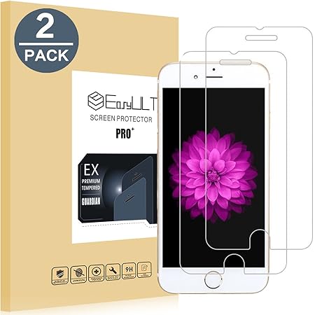 EasyULT[2 Stück Kompatibel mit Schutzfolie Displayschutzfolie Glas Folie Glasfolie Displayschutz für iPhone 6/iPhone 6S