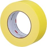 3M Automotive Refinish Masking Tape 388N, 06656, 48 mm x 55 m, 1 Roll | Yellow; Crepe Backing; Moisture Resistant; Multi-Purpose