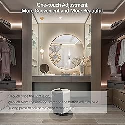 Niccy 44" LED Backlit Round Mirror for
