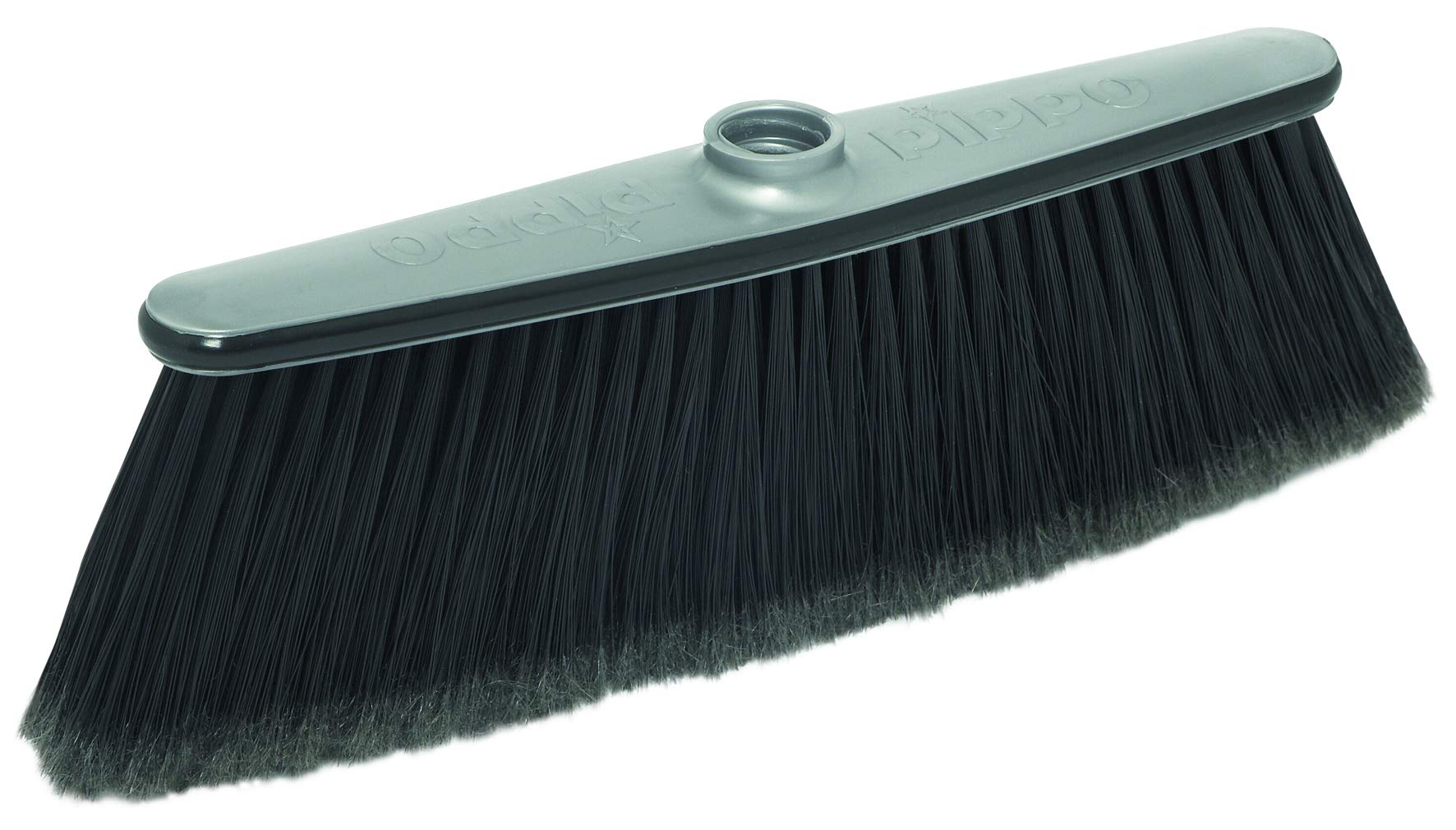 Pippo Feather Broom without Handle, Nylon, Silver/Black