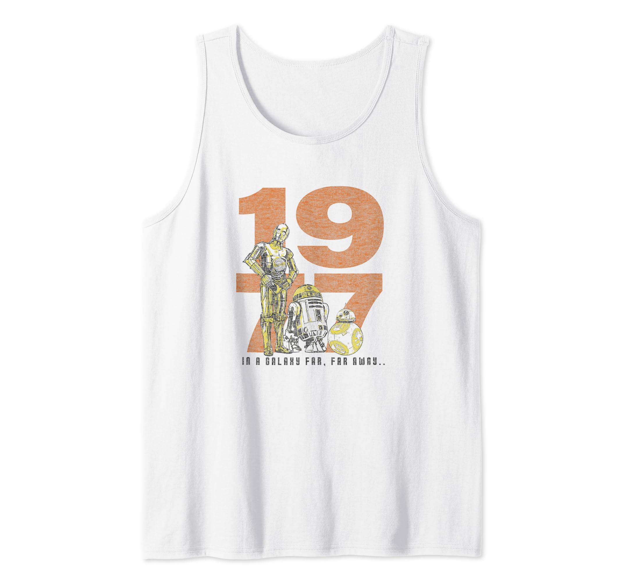 Star Wars C-3PO, R2-D2, BB-8 1977 Droids Pop Tank Top