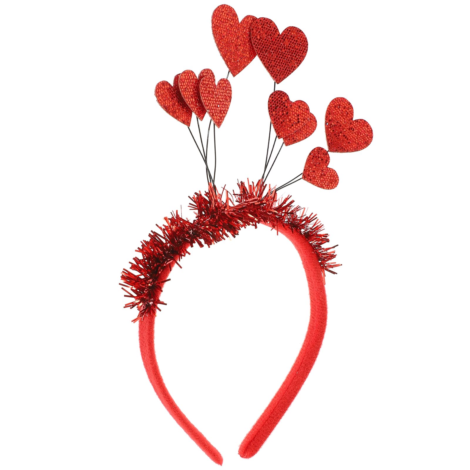 1pc valentine's day headband Heart Hairband bandanas for women sparkle hair clips hair decor lady heart headband cupid girl Party Headband Miss Felt cloth photo clothing