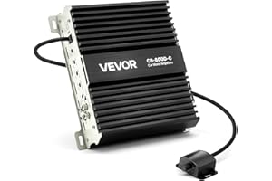VEVOR Monoblock Car Amplifier, 800W RMS MAX, 1/2/4 Ohm Stable, 1-Channel Class D Car Audio Amplifier with Remote Subwoofer Le