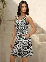 LUXVEER Womens Summer Dresses 2025 Floral Printed