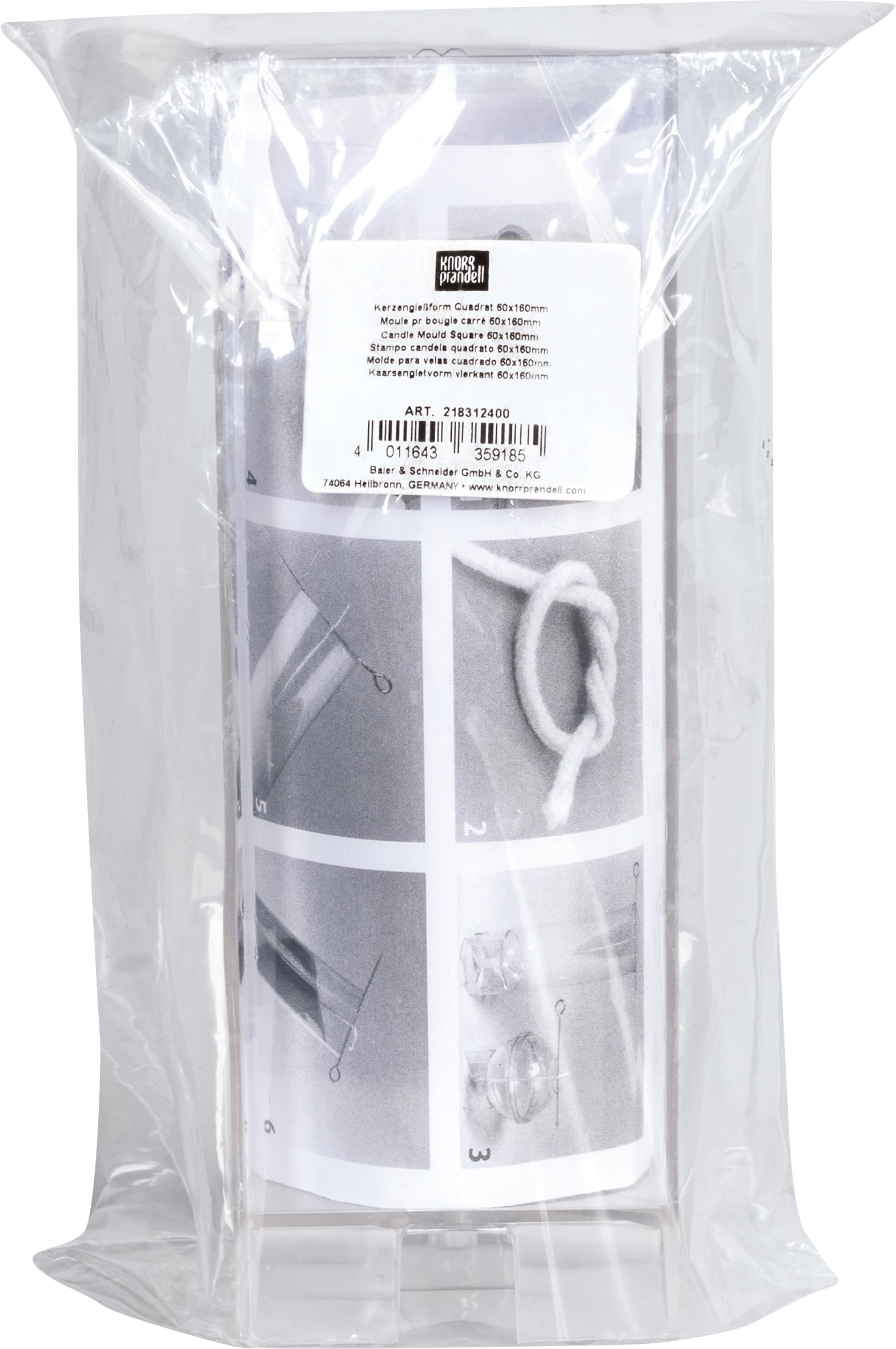 Knorr Prandell 6 x 16 cm Candle Mould Square, White