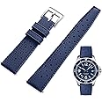 Niziruoup FKM Rubber Watch Strap Quick Release Tropical Style Fluororubber 18mm 20mm 22mm Soft Breathable Durable FKM Rubber Watch Band Universal Replacement Band Strap for Men Women