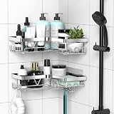 KEGII Corner Shower Caddy Stainless Steel no drill Adhesive Shower Storage Rack view 2