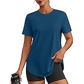 PINSPARK Workout Tops for Women Short Sleeve Athletic Shirts UPF 50+ Quick Dry Running Outfits for Exercise Gym Hiking S-3XL