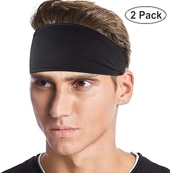 Amazon 2pc ヘッドバンド 汗止め スポーツ ヘッドバンド ヘアバンド