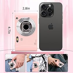 Pink Digital Camera with 32GB Card, 720P 3" Screen