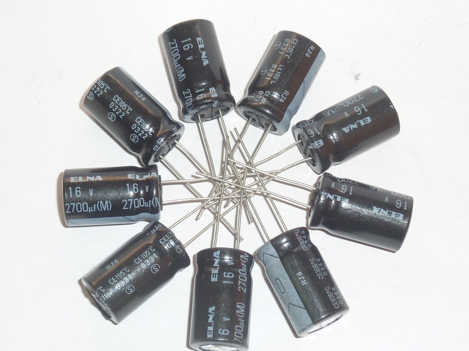 E-First 10pcs 16V 2700uF 16V2700uF 12.5x22mm Japan ELNA RJ4 Audio Capacitor