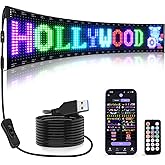 Rayhome Large Programmable LED Sign, 37''x8'' Flexible Indoor LED Store Sign with Remote, Scrolling Bluetooth APP Control Custom Text Pattern Animation digital Display for Store School Hotel