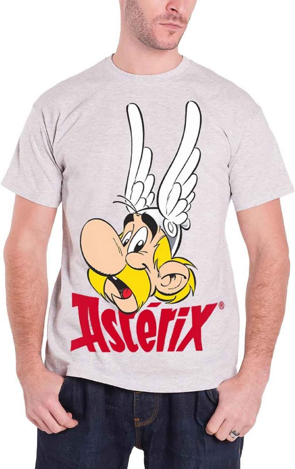 Asterix Logo Official Mens Grey T Shirt