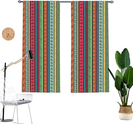 Amazon.com: Hippie Blackout Curtains,Artistic Hand Drawn Vertical