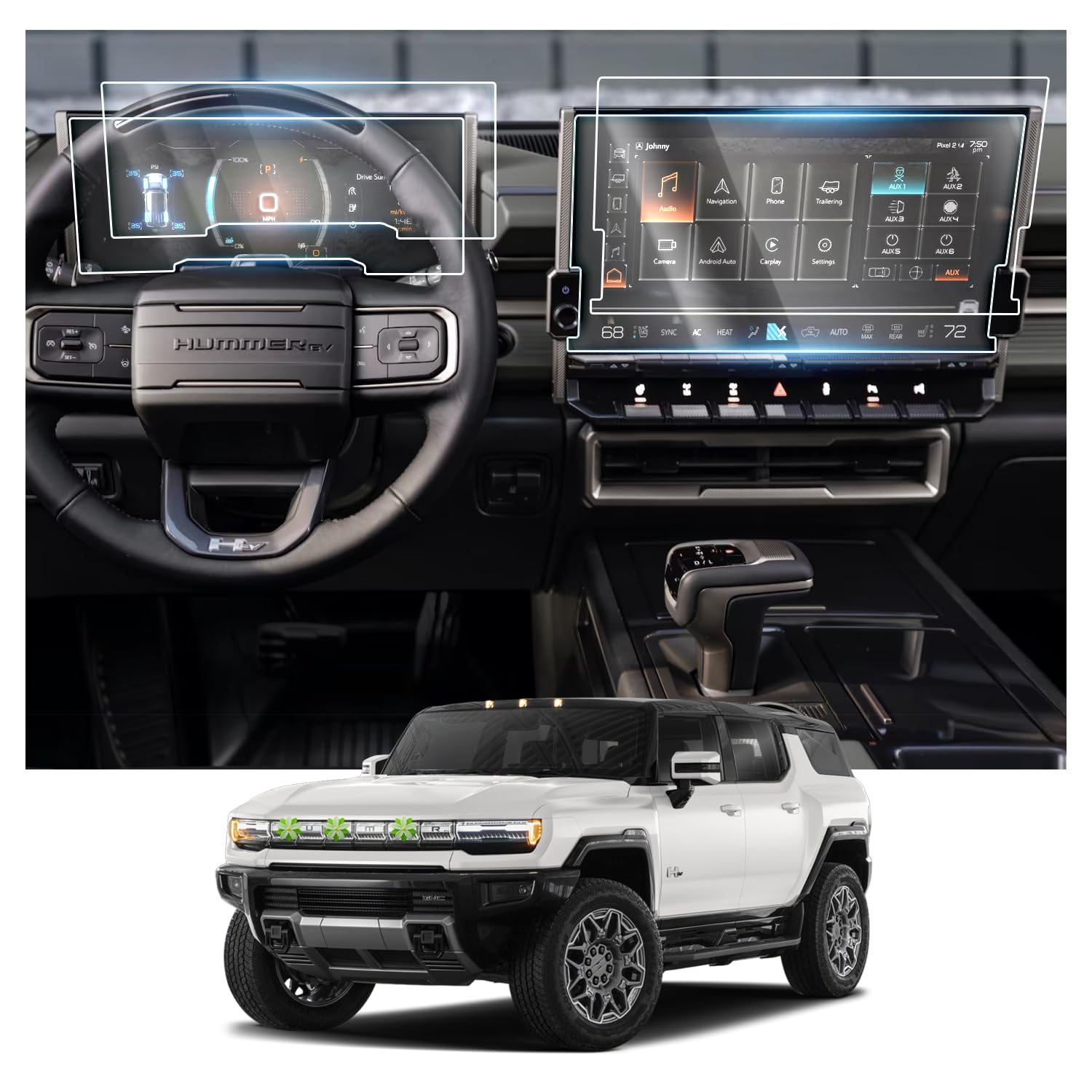 Ruiya Screen Protector for Hummer EV