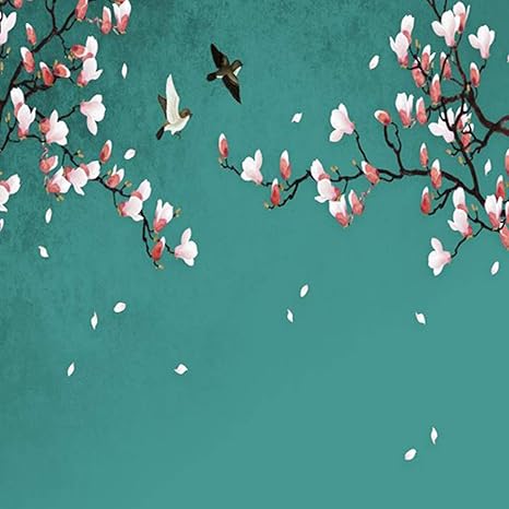 Amazon Co Jp 3d中国風の花と鳥の壁紙 不織材 ヨーロピアンスタイルのリビングルームの寝室のテレビの背景の壁紙シームレスな壁の壁画 3d 壁紙 写真 壁画 色 E サイズ 100 70cm ホーム キッチン