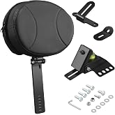 SWESGI Adjustable Driver Backrest for Harley Touring, Black (FLIP DOWN BACKREST)